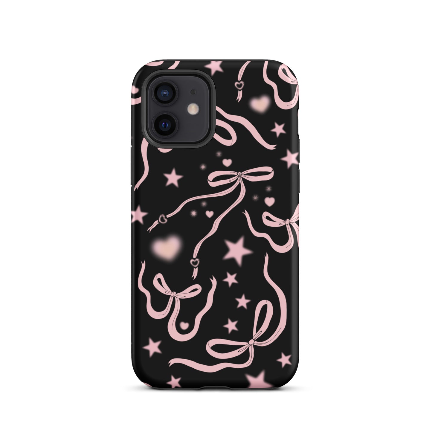 Black Cosmic Bows iPhone Case