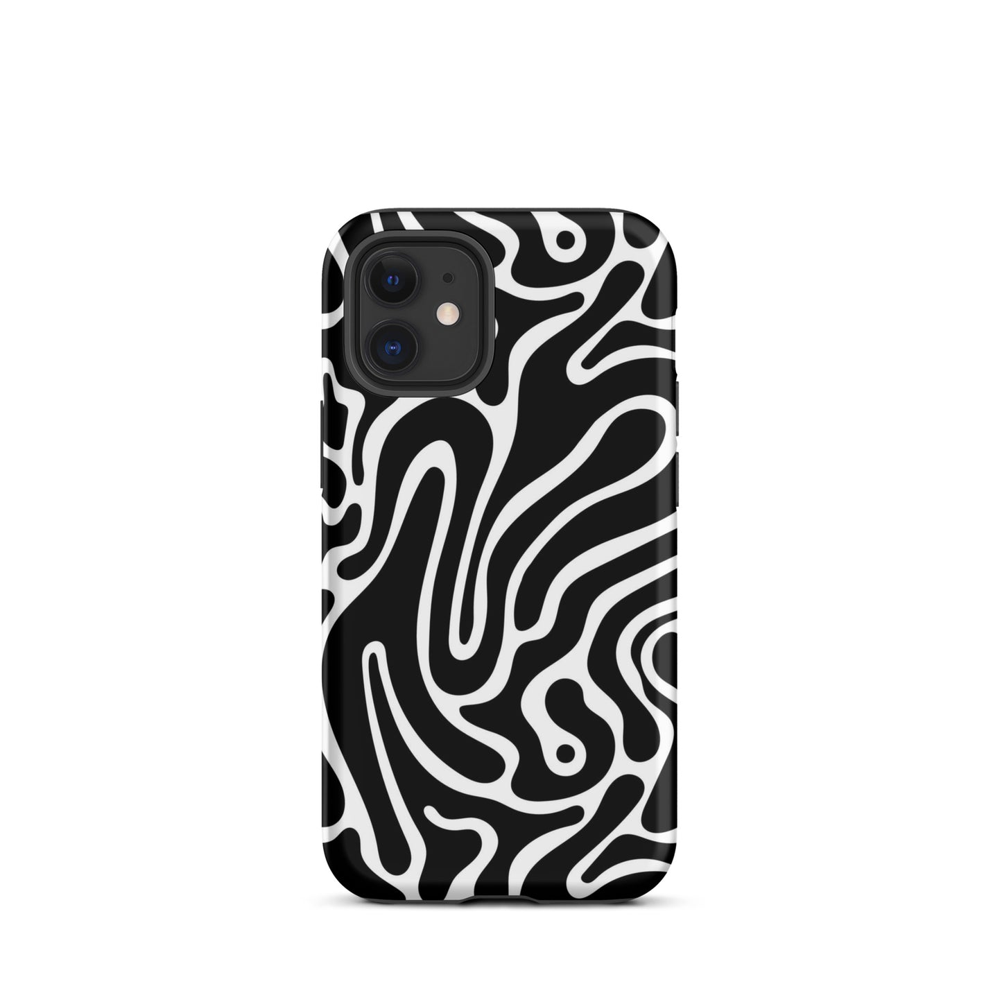 Wavy Noir iPhone Case iPhone 12 mini Matte