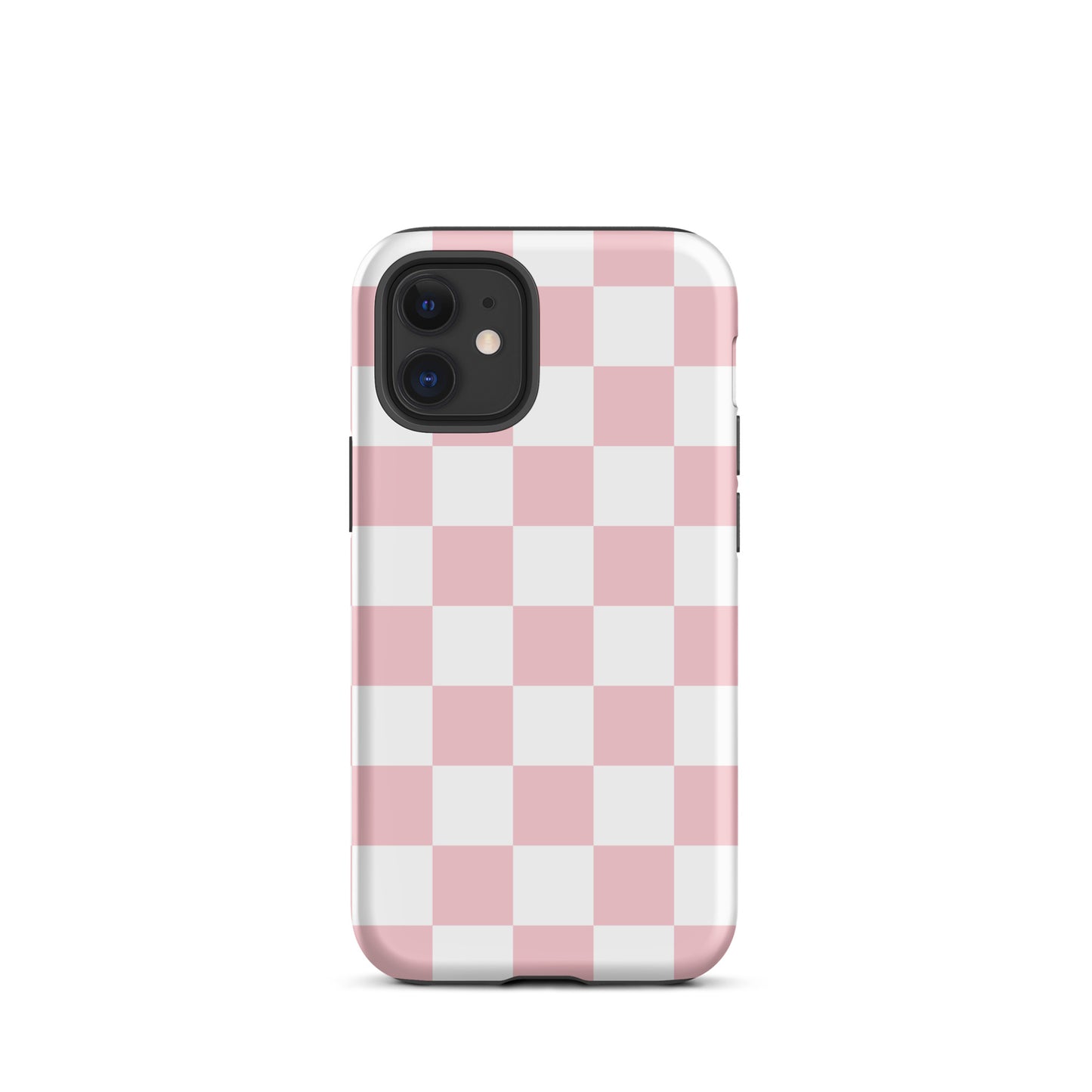 Pastel Pink Checkered iPhone Case iPhone 12 mini Matte
