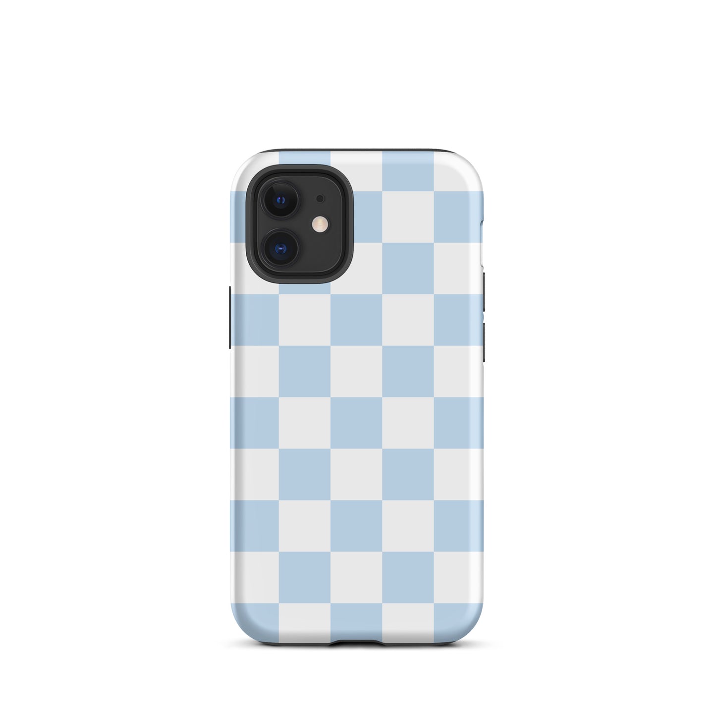 Pastel Blue Checkered iPhone Case iPhone 12 mini Matte