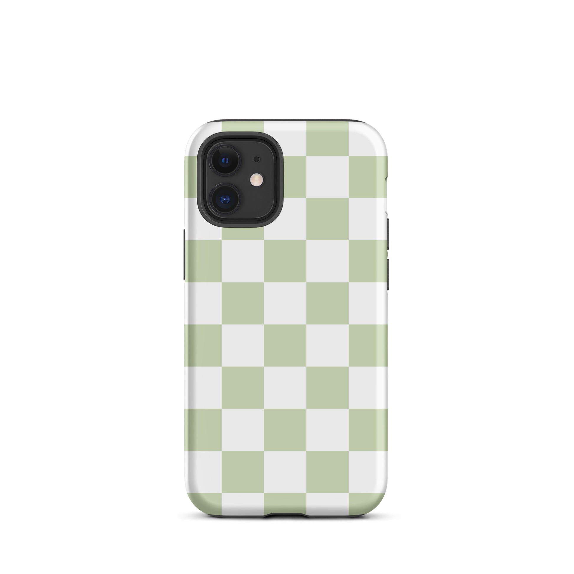 Pastel Green Checkered iPhone Case iPhone 12 mini Matte