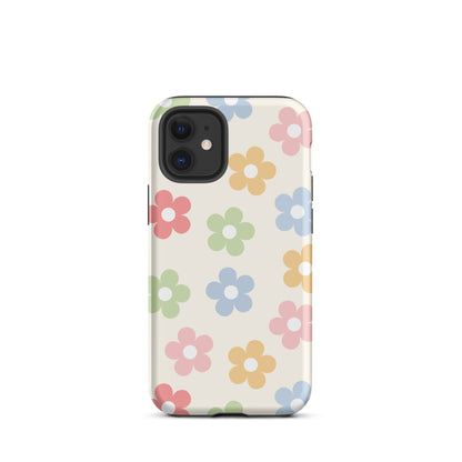 Preppy Retro Flowers iPhone Case