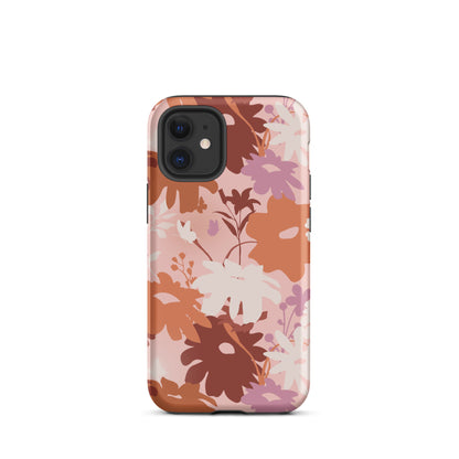 Brown Floral Fusion iPhone Case