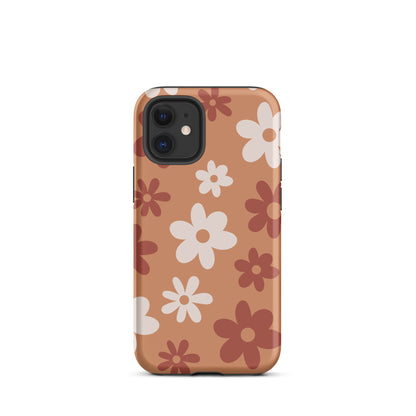 Brown Flower Power iPhone Case