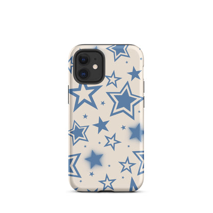 Beige & Blue Stardust iPhone Case