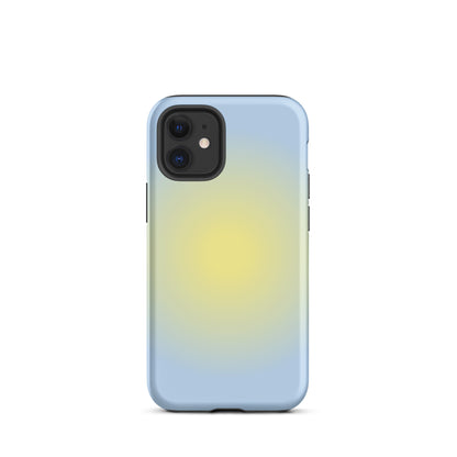 Yellow & Blue Aura iPhone Case