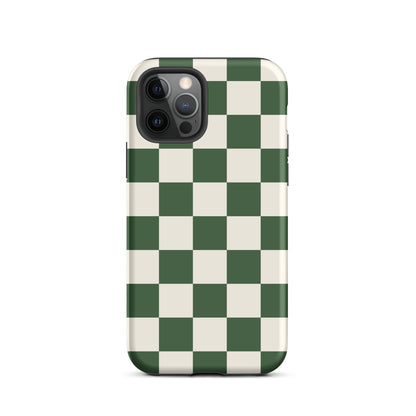 Green Checkered iPhone Case iPhone 12 Pro Matte