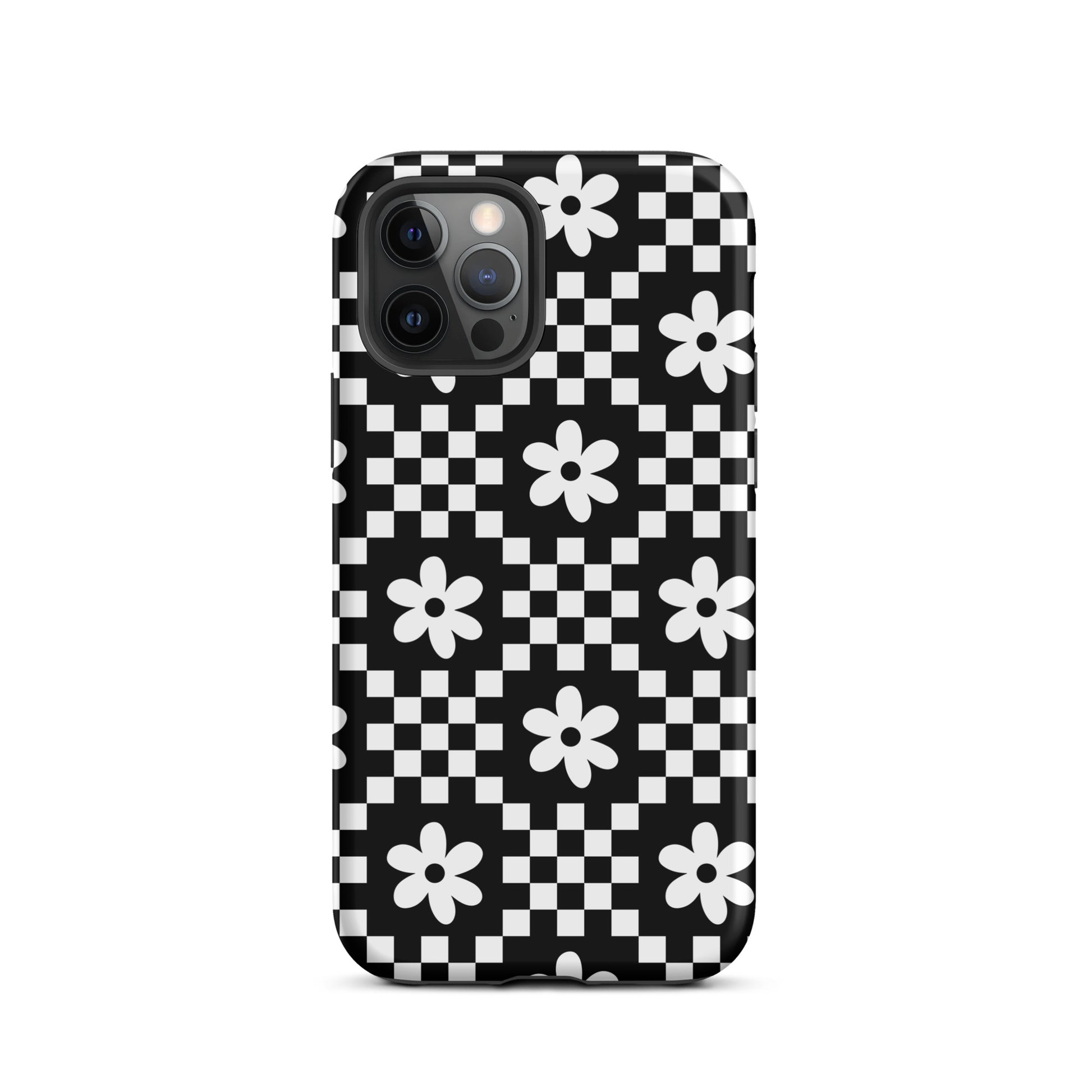 Checkerboard Daisy iPhone Case iPhone 12 Pro Matte