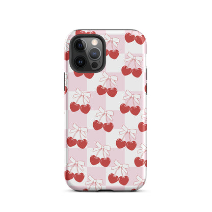 Cherry Bows Coquette iPhone Case