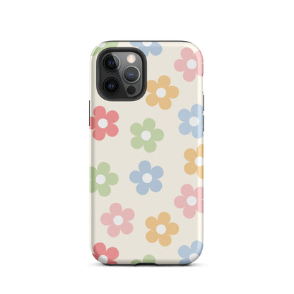 Preppy Retro Flowers iPhone Case