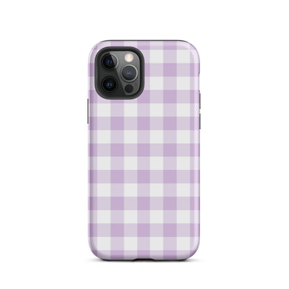 Purple Gingham iPhone Case