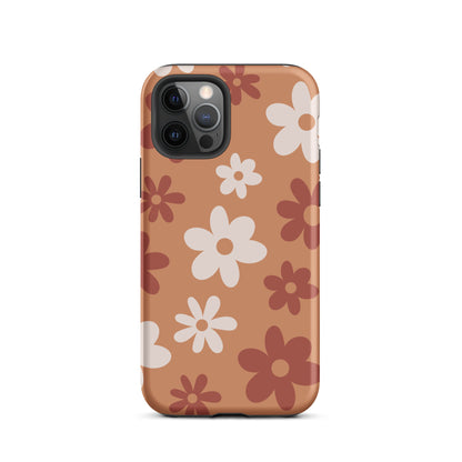 Brown Flower Power iPhone Case