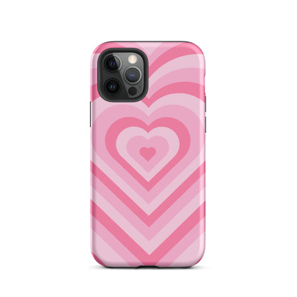 Pink Glowing Hearts iPhone Case