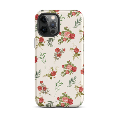 Red Vintage Roses iPhone Case