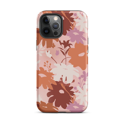 Brown Floral Fusion iPhone Case