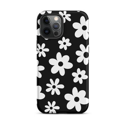 Black Flower Power iPhone Case