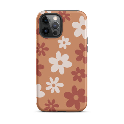 Brown Flower Power iPhone Case