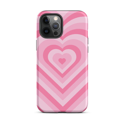 Pink Glowing Hearts iPhone Case