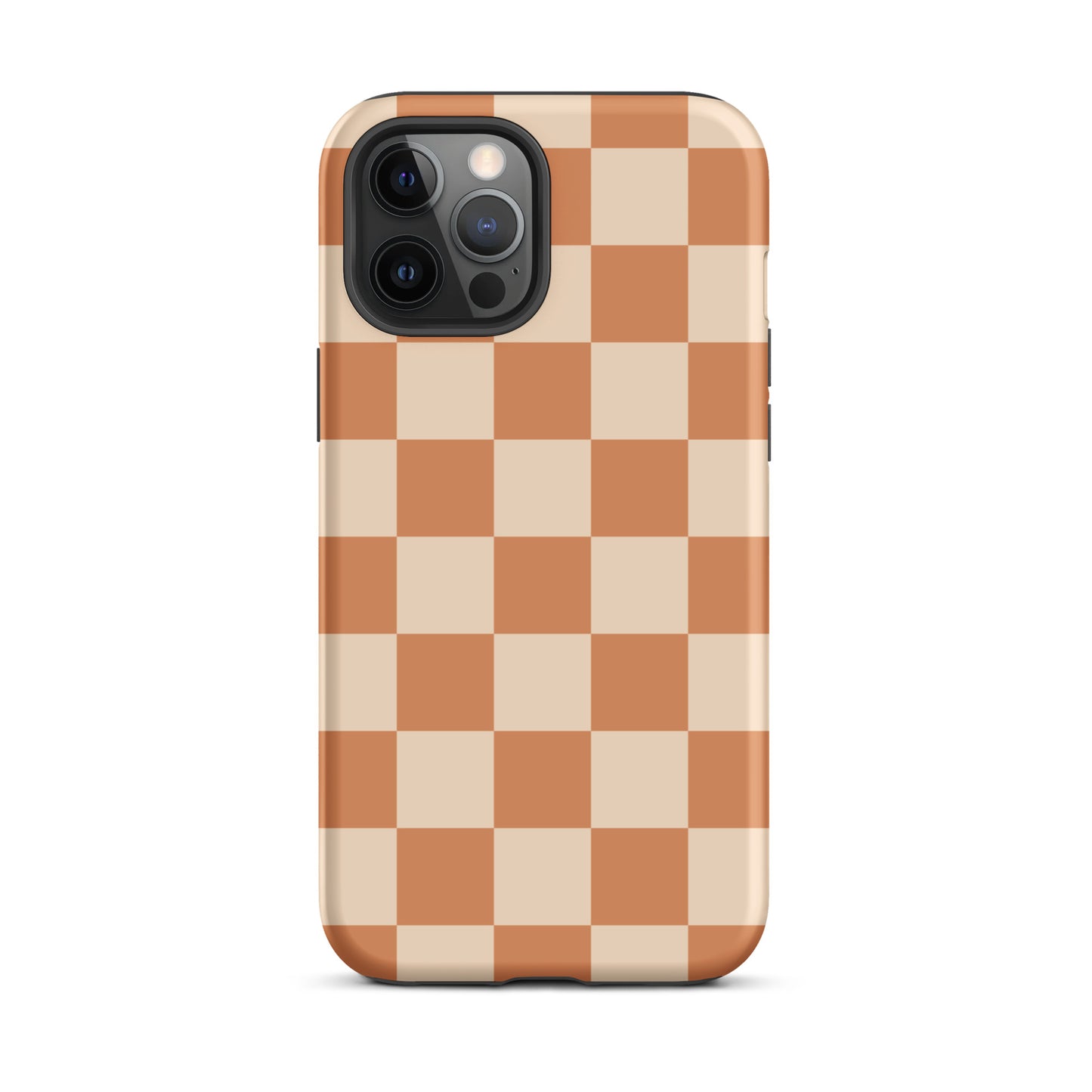Dark Orange Checkered iPhone Case