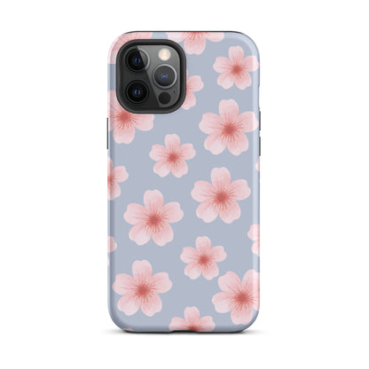 Blue Cherry Blossoms iPhone Case