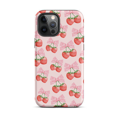 Strawberry Bows iPhone Case