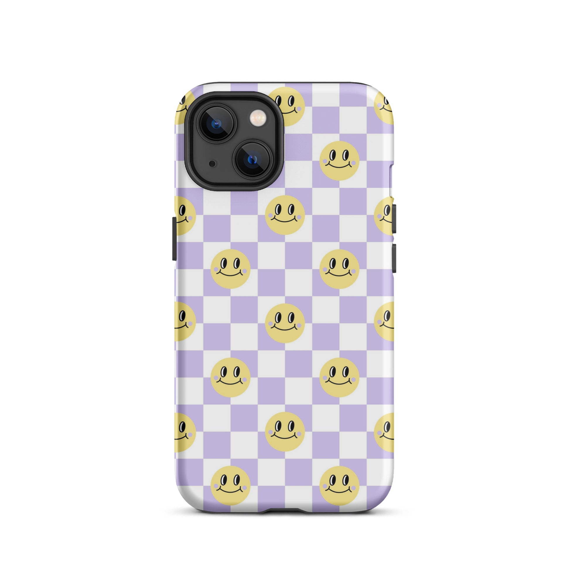 Checkered Smiley Faces iPhone Case Matte iPhone 13