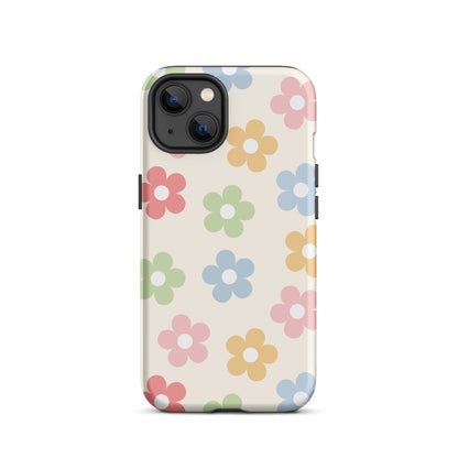 Preppy Retro Flowers iPhone Case