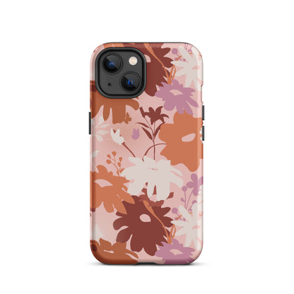 Brown Floral Fusion iPhone Case