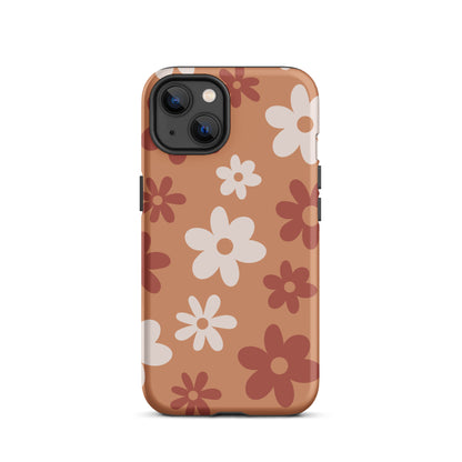 Brown Flower Power iPhone Case