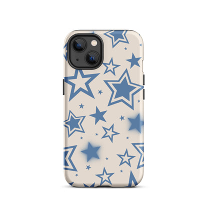 Beige & Blue Stardust iPhone Case