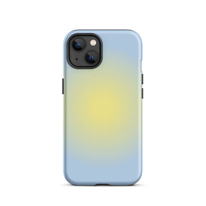 Yellow & Blue Aura iPhone Case