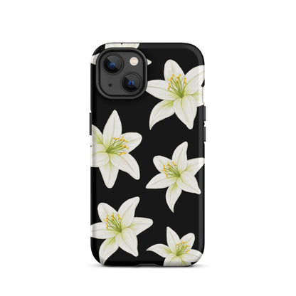 Black Tiger Lily iPhone Case