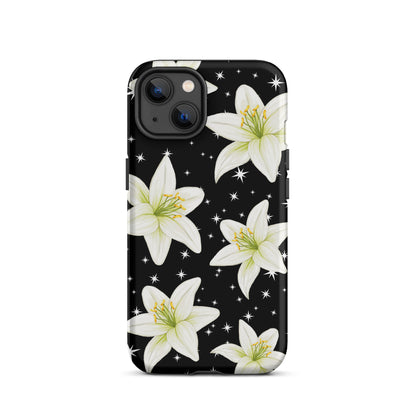 Tiger Lilies & Stars iPhone Case