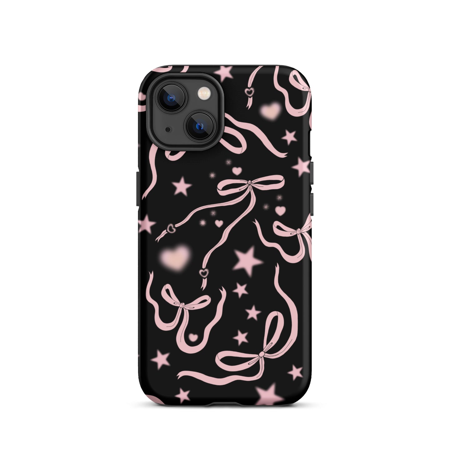 Black Cosmic Bows iPhone Case