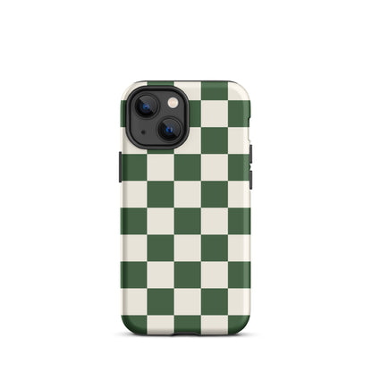 Green Checkered iPhone Case iPhone 13 mini Matte