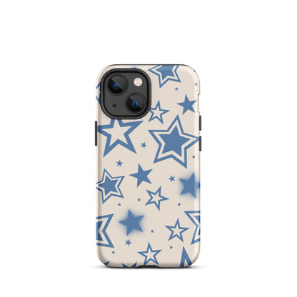 Beige & Blue Stardust iPhone Case