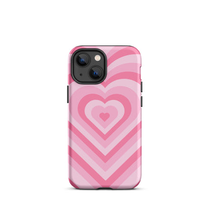 Pink Glowing Hearts iPhone Case