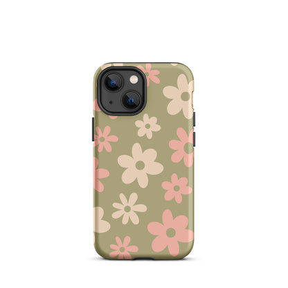 Green Flower Power iPhone Case