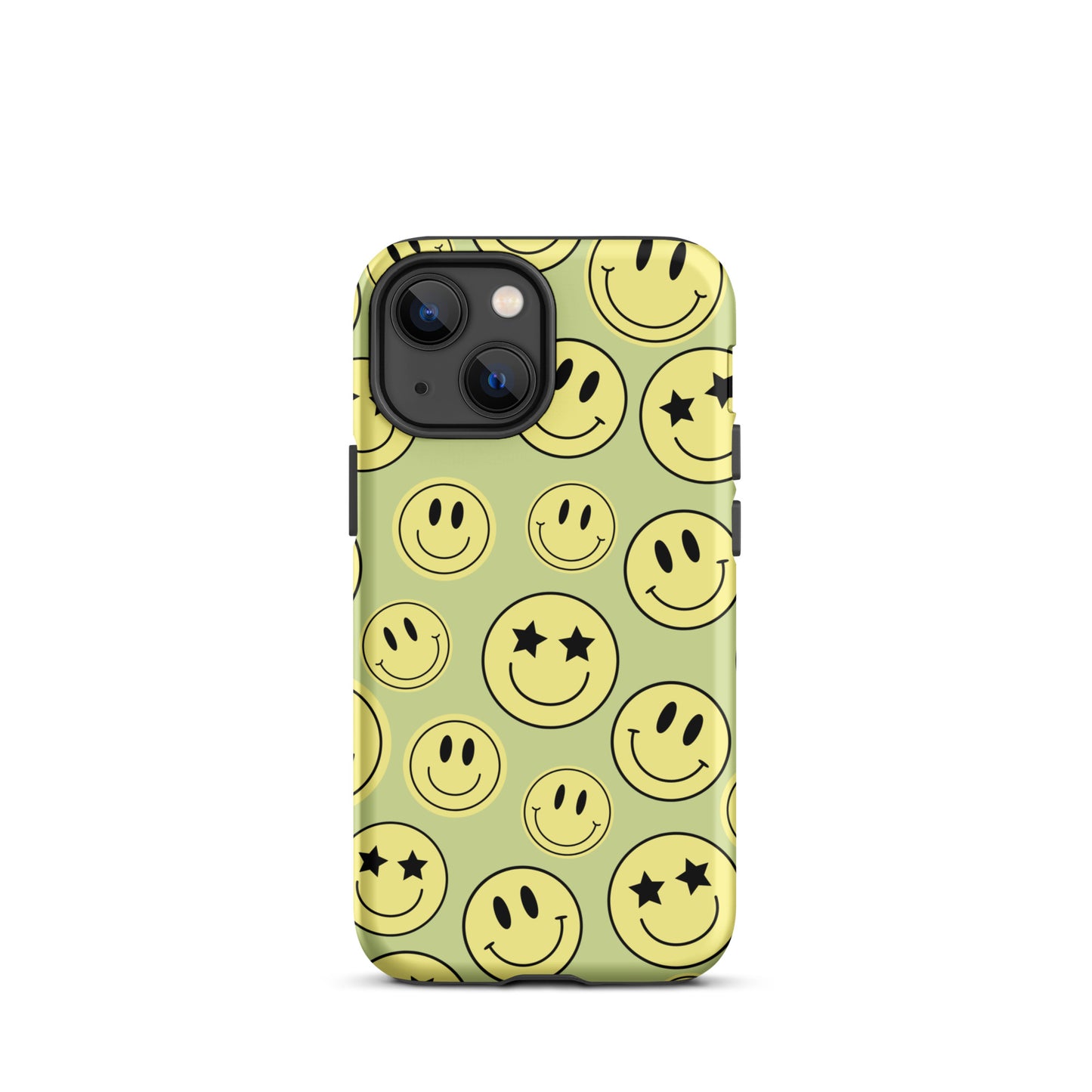 Green Smiley Faces iPhone Case