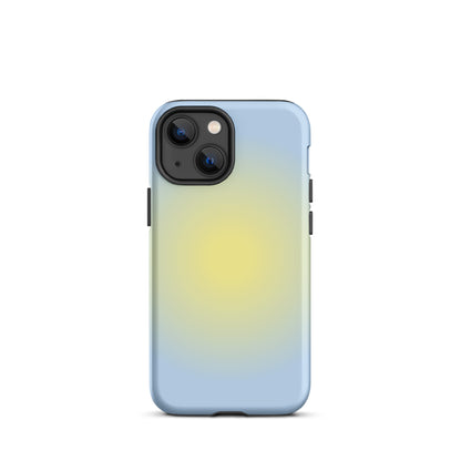 Yellow & Blue Aura iPhone Case