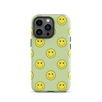 Neon Smiley Faces iPhone Case iPhone 13 Pro Matte