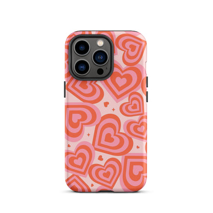 Pink & Red Hearts iPhone Case iPhone 13 Pro Matte