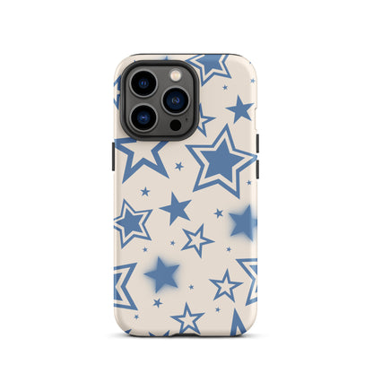 Beige & Blue Stardust iPhone Case