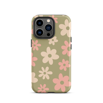 Green Flower Power iPhone Case