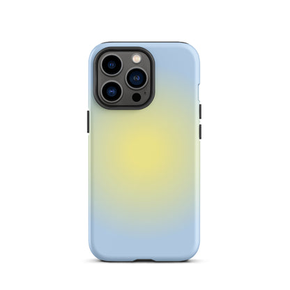 Yellow & Blue Aura iPhone Case