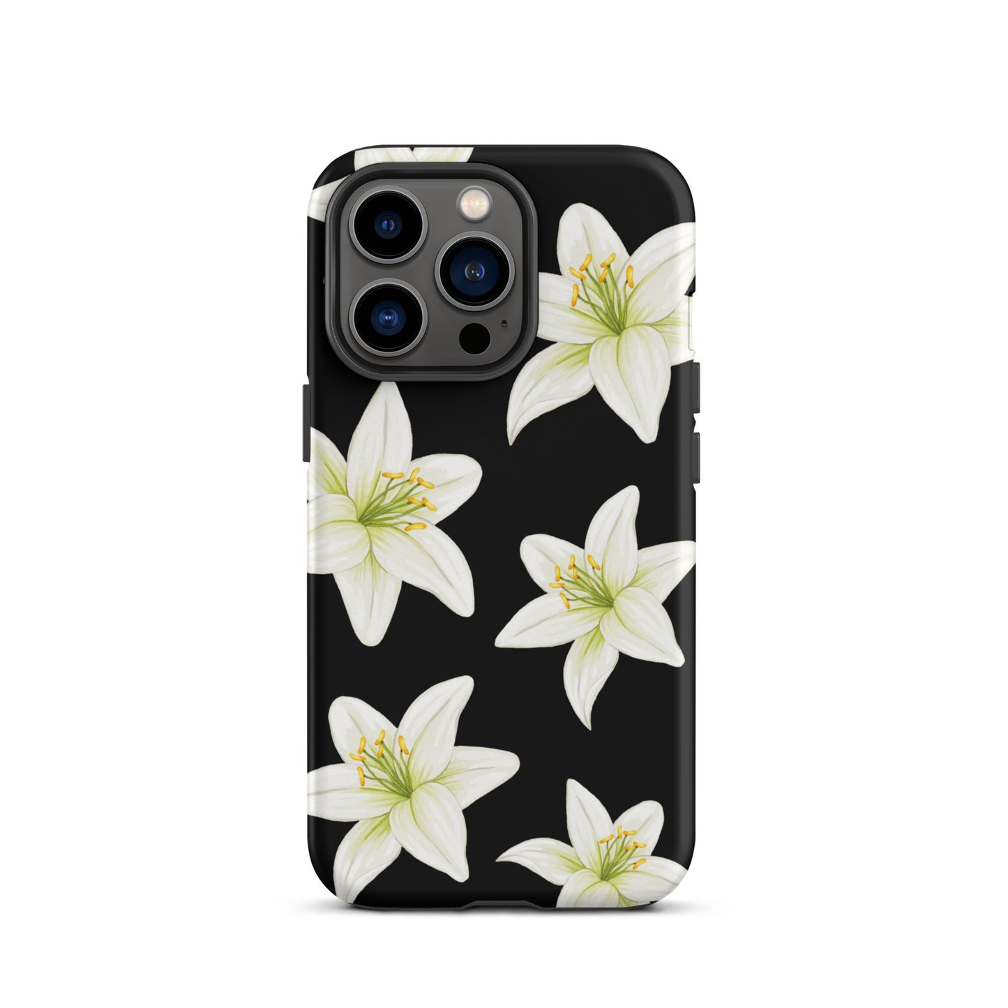 Black Tiger Lily iPhone Case