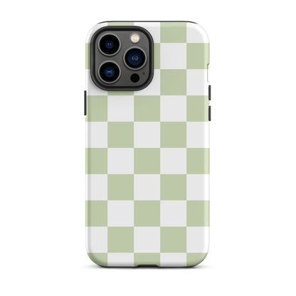 Pastel Green Checkered iPhone Case iPhone 13 Pro Max Matte