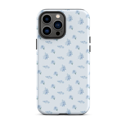 Blue Vintage Roses iPhone Case