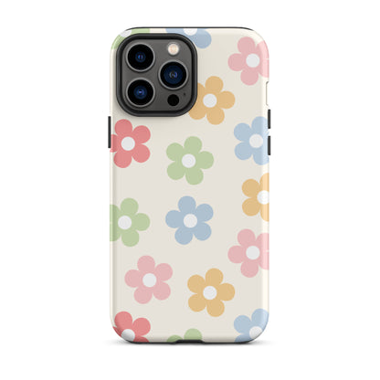 Preppy Retro Flowers iPhone Case