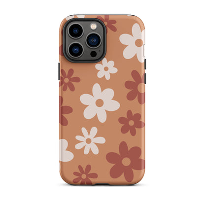 Brown Flower Power iPhone Case